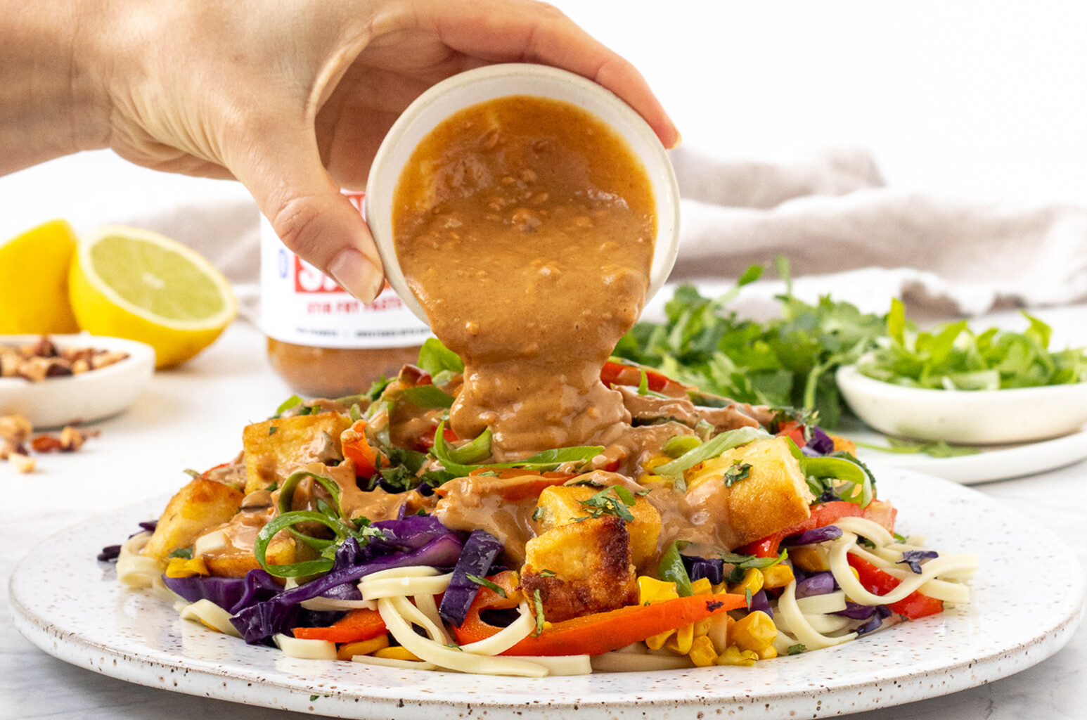 Tofu Satay Stir Fry Forty Thieves Nut Butters